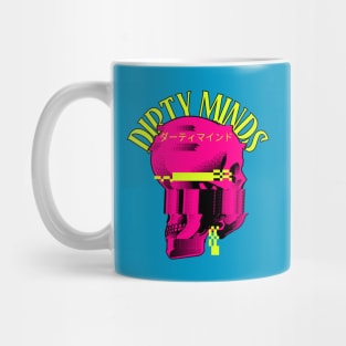 Dirty Minds Glitch Skull Mug